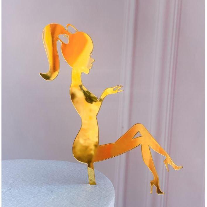 New Fashion High Heels Lady Girl Acrylic Cake Topper Wedding Decorations Happy Birthday Cupcake Topper(759L) - Image 6