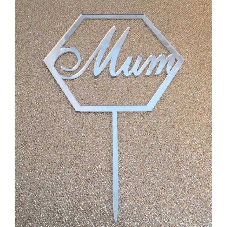 Acrylic Cake Toppers Letter MUM Cake Picks Mothers Day Cake Decoration Cupcake Dessert Favor(808L) - Image 12