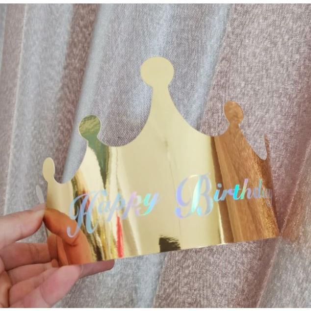5pcs Kids Adults Happy Birthday Paper Hats Prince Princess Crown Party Decoration (1461L) - Image 14