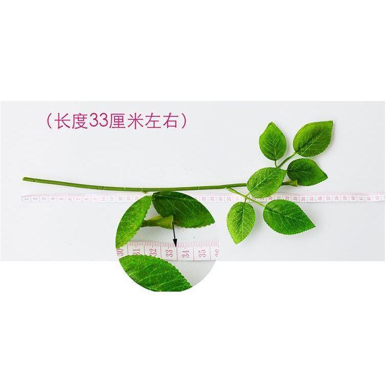 1pc Artificial Flower pole Iron wire Silk roses Leaf For Wedding home Decor DIY Wreath Gifts (495L) - Image 4