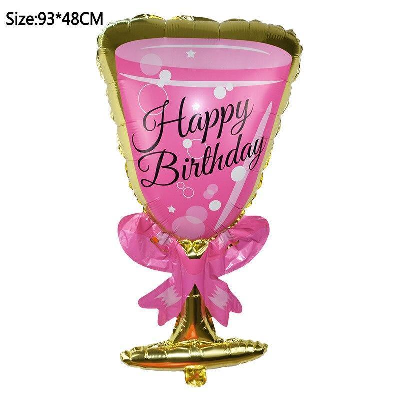 Large champagne bottle, balloon, birthday glass, goblet party, bubble party, flamingo cocktail 大号香槟酒瓶酒杯铝膜气球 (213L) - Image 15