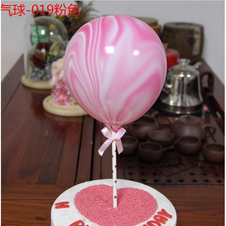 5inch Agate Marble Colorful Latex Air Balloon For Baby Shower Birthday Party Decor Supplies 气球蛋糕插牌 (404L) - Image 4