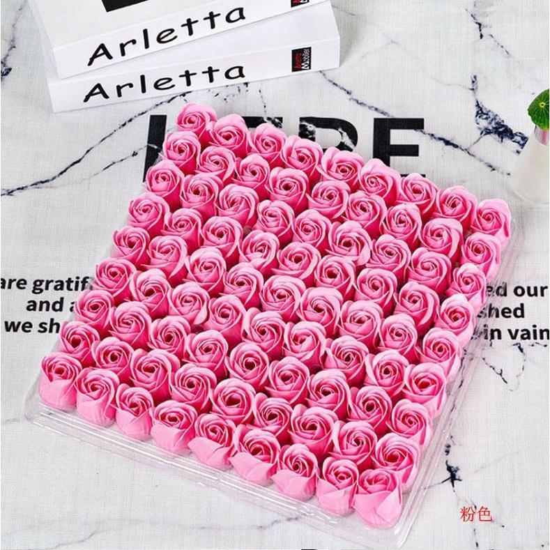 81 Pieces Rose Soap Flower Head Three-layer No Base Rose Soap Flower Head Eternal Flower Simulation Rose (494L) - Image 10