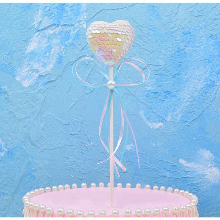 1pc 22x4cm Romantic and beautiful sequins color BallButterfly for HappyBirthdayCakeTopperBirthdayCakeInsertCards (1422L) - Image 12