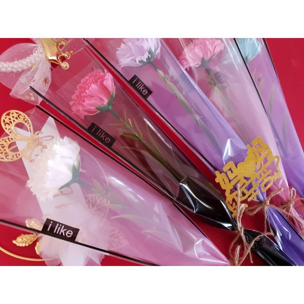 1 Bunch 6 & 5 layer Carnation Flowers Mother's Day Gift Artificial Flower Decoration Home Wedding Party Decor(1293L) - Image 2