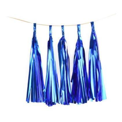 5pcs 14inch Gold Silver Tissue Paper Tassel Christmas Decoration Birthday Diy Hanging Garland Wedding EventParty (1445L) - Image 7