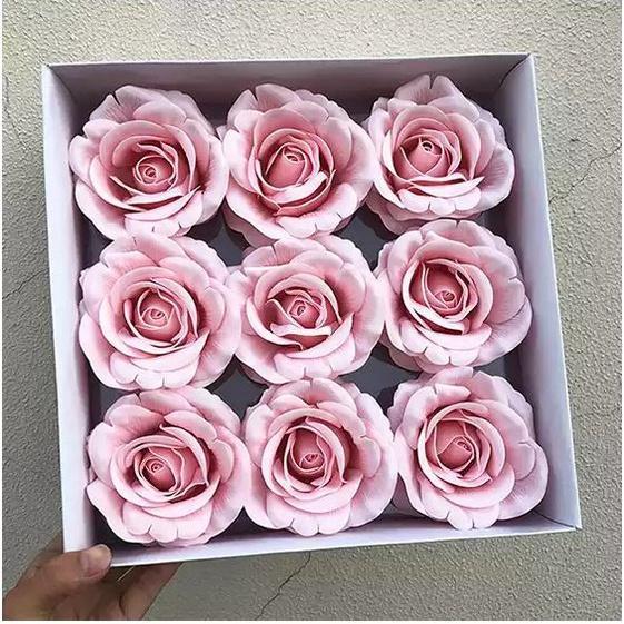 9cm New Artificial Ecuador Soap Flower Head Giant Rose Soap Flower Valentine's Day Wedding DIY Bouquet Gift Box(1649L)