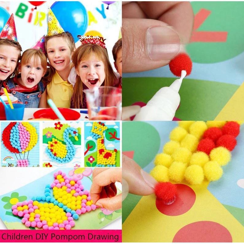 12pcs 30mm DIY Fluffy Soft Pompom Plush Pom Poms Ball Macaron Pompones Handmade Sewing Craft Kid Toy Wedding(1957L) - Image 4