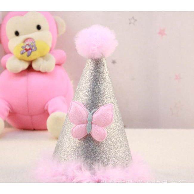 NEW Design Birthday Hat Gold Powder Cloth Hat Baby Girl Boy shower Birthday Cake Hat Party Props Children's Party(1634L) - Image 4
