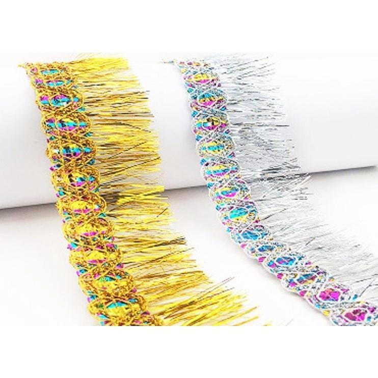 1yard 5.5cm~8cm Silk Tassel fringe sewing bang tassel trim decorative Curtain Tassel for Craft Jewelry亮闪民族花边(1556L)