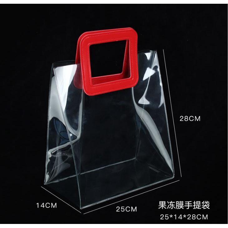 Gift Packing Bags with Handles Pvc Transparent Handbag Wedding Party Decoration Bridesmaid Souvenirs Flower(1848L) - Image 10