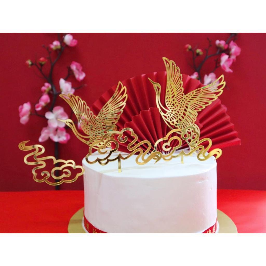 Happy Birthday Acrylic Cake Topper Happy Birthday Decorations Acrylic Gold (424L) - Image 2