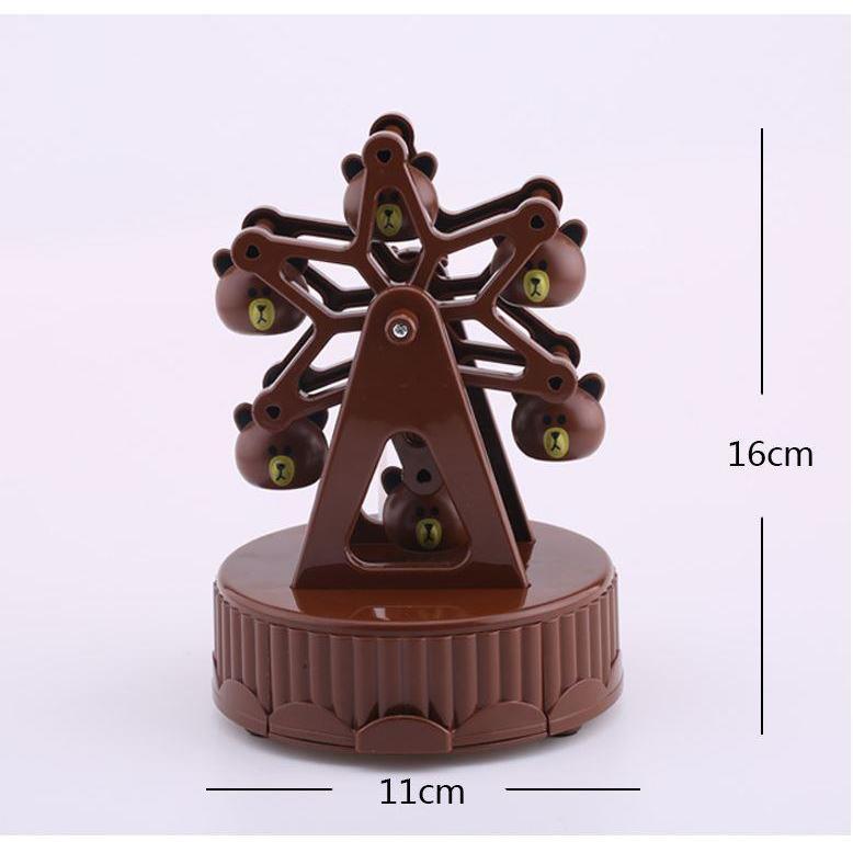 Cartoon Ferris Wheel Music Box Girls Christmas Ornaments Quality Musical Box (951L) - Image 5