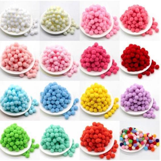 40Pcs 13/15mm Mini Fluffy Soft Pom Poms Pompoms Ball Handmade Kids Toys Wedding Christmas Decor DIY Sewing Craft(1088L) - Image 2