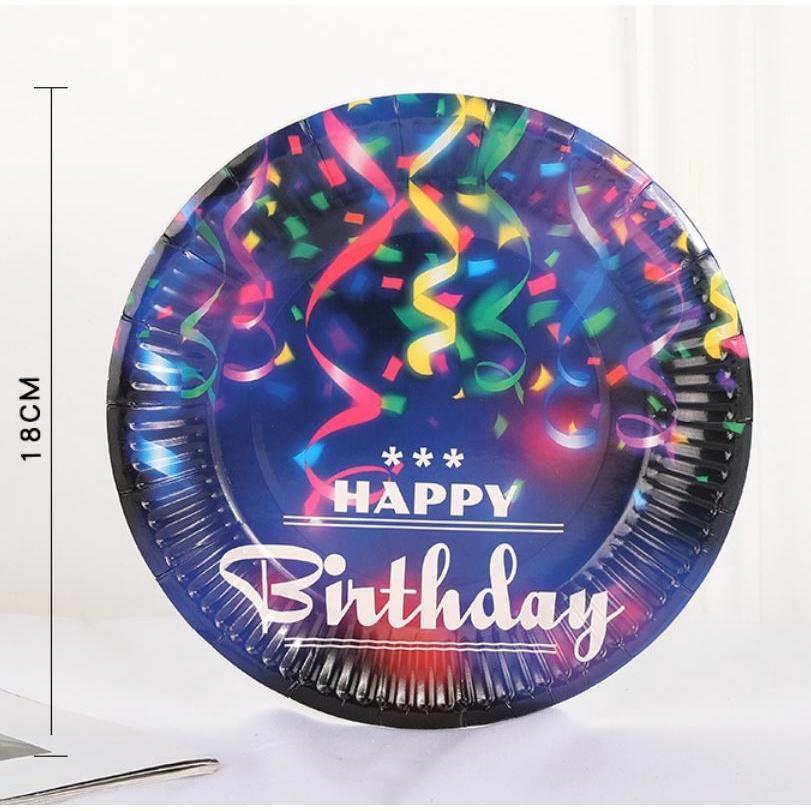 5pcs 7 inch Colorful party tray Disposable birthday party paper plates Printed Bronzing Cake Paper Party(1933L) - Image 5