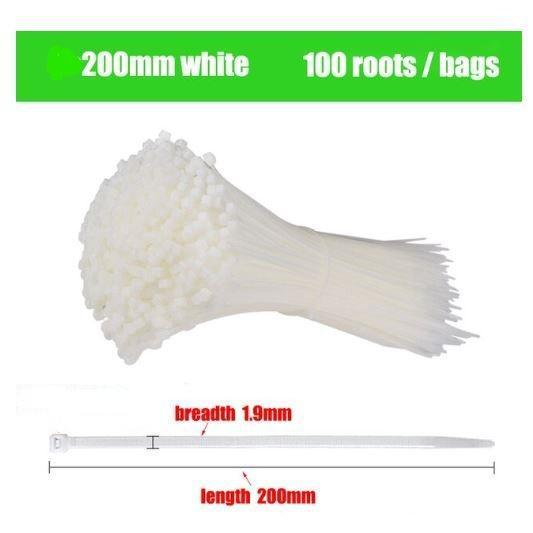 150/200/250/350/450/500/550/600/650mm Self-locking Nylon Cable Ties Plastic Zip Tie Wire Binding Wrap Straps (1954L) - Image 5