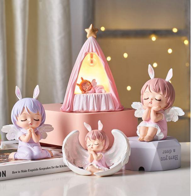 Angel Annie figurines for interior Fairy Garden Miniatures Resin Ornaments Fairy Statue Home Decor kawaii Room(1720L) - Image 2
