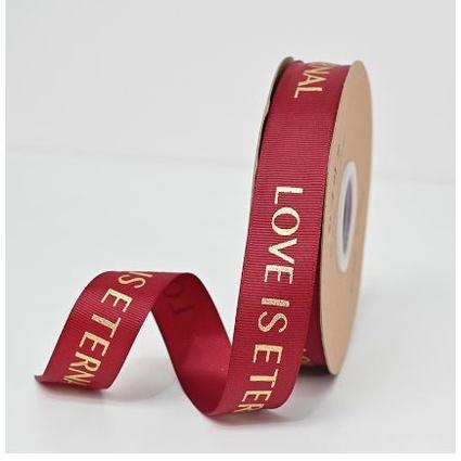 1yard 2.5cm Romantic Gift Packaging Belt Gilding Printed "LOVE IS ETERNAL" Design Ribbon Tapes DIY Sewing(1874L) - Image 14