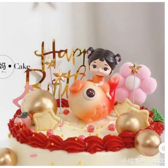 Happy New Year Cake Topper Red Cute Boy and Girl For Christmas Party Cake Decorations Tiger Gifts New Year (1705L) - Image 5