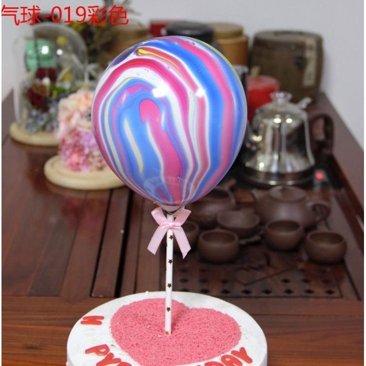 5inch Agate Marble Colorful Latex Air Balloon For Baby Shower Birthday Party Decor Supplies 气球蛋糕插牌 (404L) - Image 5