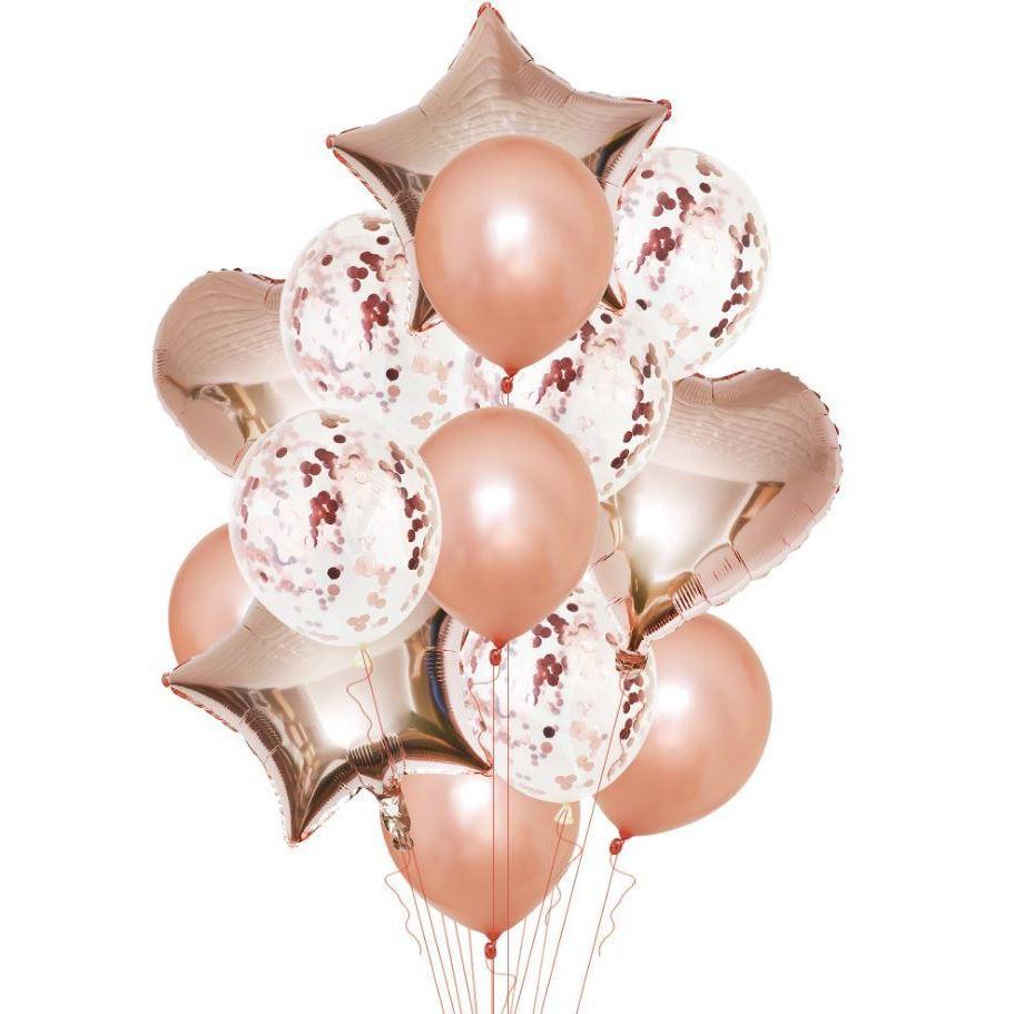 14Pcs 12inch Latex Colorful Balloons Confetti Air Balloons Inflatable Ball Helium Balloon For Birthday Wedding (488L) - Image 12