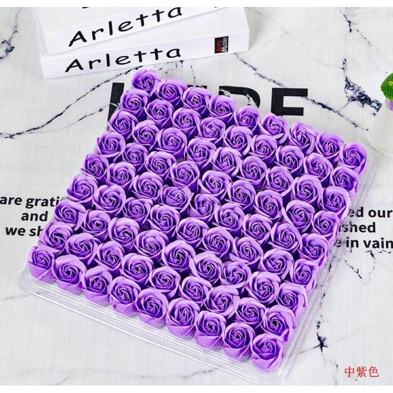 81 Pieces Rose Soap Flower Head Three-layer No Base Rose Soap Flower Head Eternal Flower Simulation Rose (494L) - Image 20