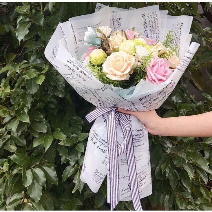 Design Water Proof English Opp Paper for wrapping Wedding Gift DIY Bouquet Packing Wrapping Paper (1367L) - Image 6