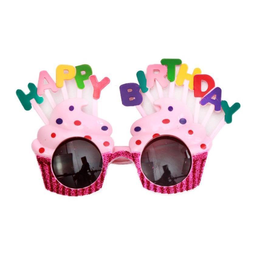 L)Funny Happy Birthday Glasses Cute Plastic Sunglasses Sun Flower Eyeglasses Adult Kids Birthday(1470L) - Image 3