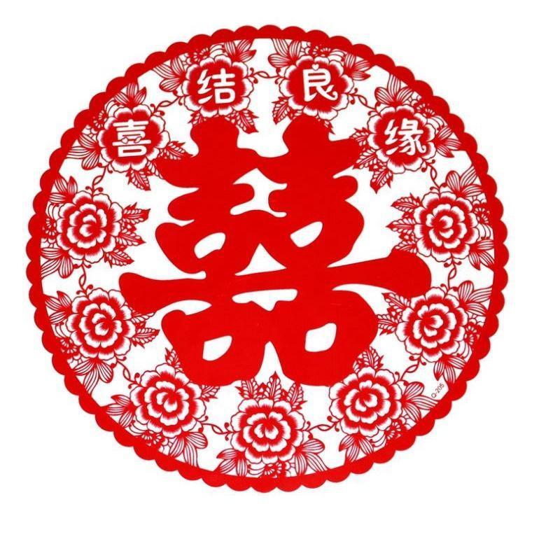 2pcs Chinese Wedding Decoration Thicken Non-woven Fabrics Hi Word Wall Stickers Double Happiness Newlywed Window(1834L) - Image 6