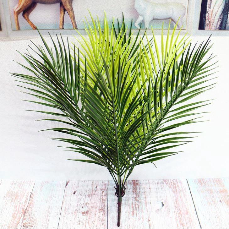 9 Forks Iron Leaves Plastic Tree Fake Flower Home Decoration Sago Palm Garden Decoration(1754L) - Image 4