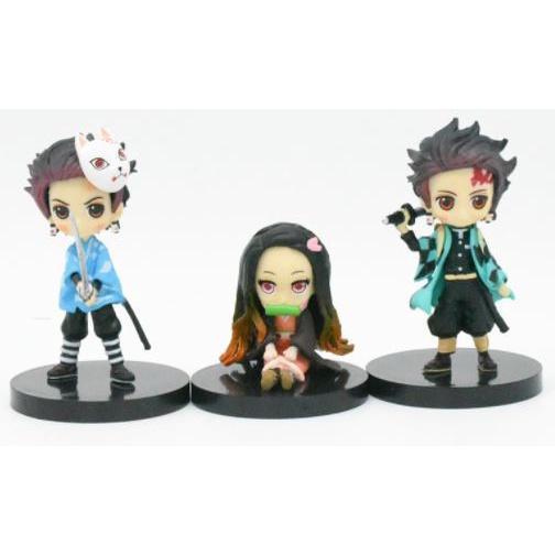 6 Pcs Anime Spot Ghost Blade Generation Sitting Q Version Cake Accessories Doll Doll Hand Model 鬼灭之刃6款炭次郎(1744L) - Image 7