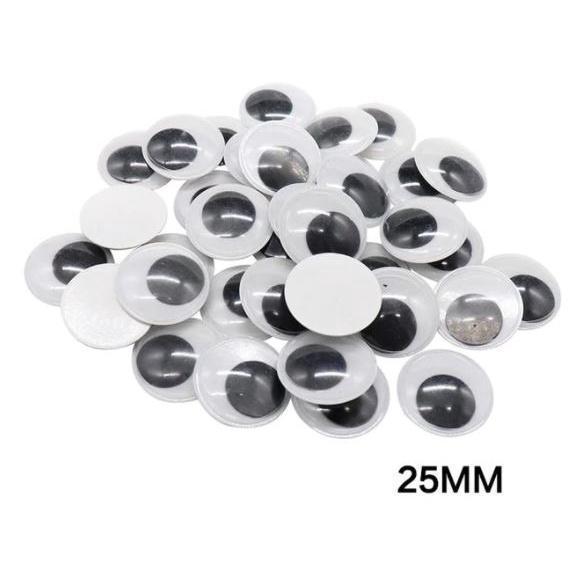 4~35mm Total Mixed Googly Eyes Self-adhesive DIY Scrapbooking for Teddy Bear 黑白活动眼睛 (846L) - Image 15