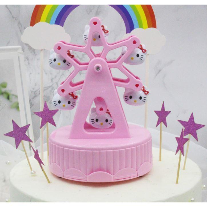 Cartoon Ferris Wheel Music Box Girls Christmas Ornaments Quality Musical Box (951L)