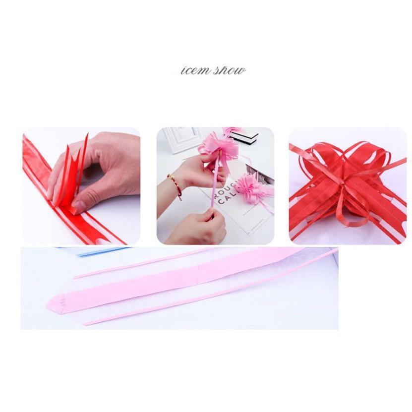 1pcs 65mm large Pull Bow ribbon for bouquet flower Gift Packing Wedding Car Party Decoration(712L) - Image 3