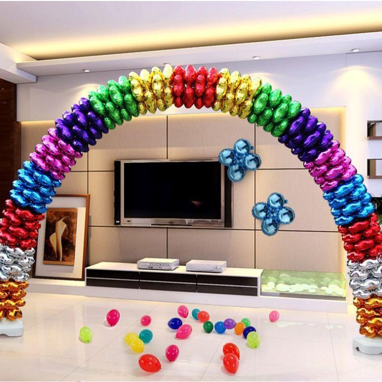 Ruggedized Balloon Arch Kit Wedding Large Set Column Frame Arch/Stand Base+50pcs 10inch 2.3g Candy Balloon(681L)