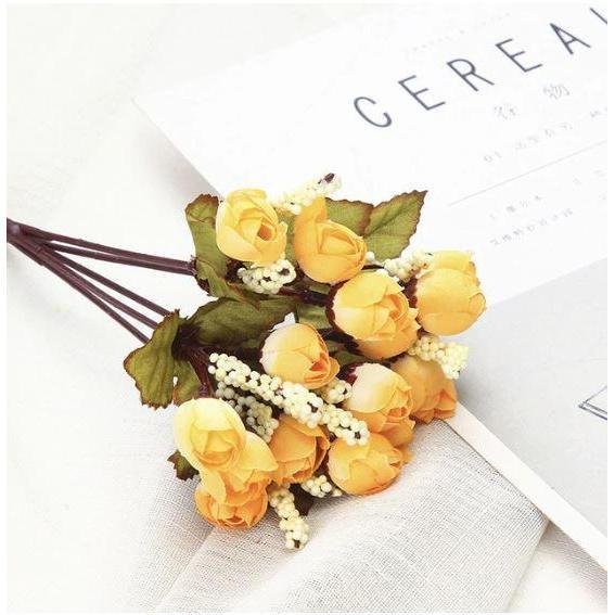Silk Small artificial Rose Daisy Camellia flowers party home decor wedding decoration accessories(652L) - Image 9