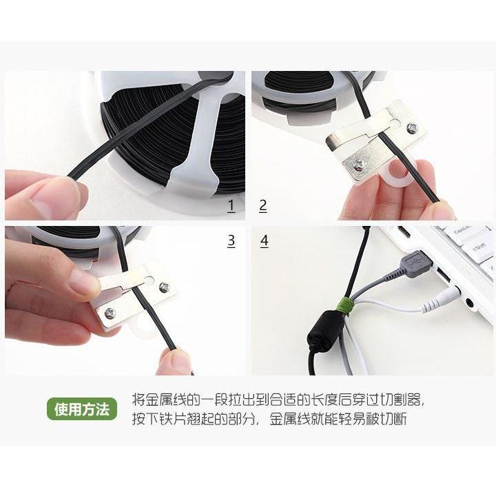 30M Reusable tie wrap Plastic Shell Twist Ties With Cutter cable organizer wire winder garden plant (867L) - Image 8