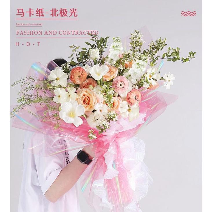 58*58cm Rainbow Cello Flower Floral Wrapping Paper Candy Cake Cookie Packaging Craft Gift Packing Colorful (1532L) - Image 3