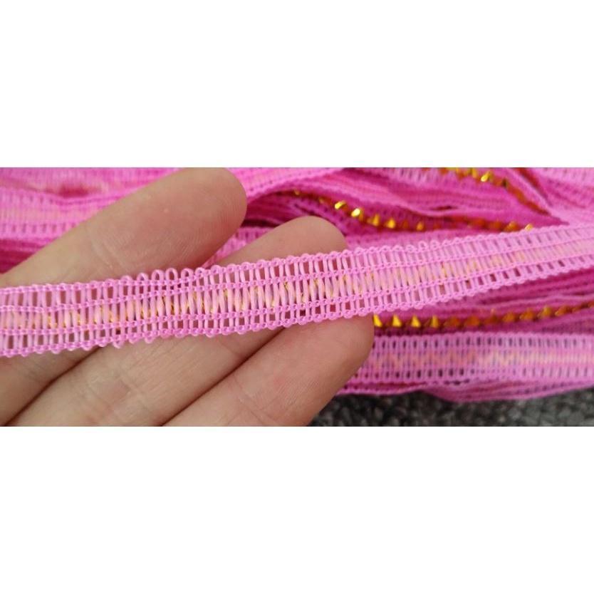 1yard 8mm Trim Sewing Lace Gold Silver Centipede Braided Lace Ribbon Home Party Decor DIY Cloth Curve 三角金银丝夹丝花边(1965L) - Image 5