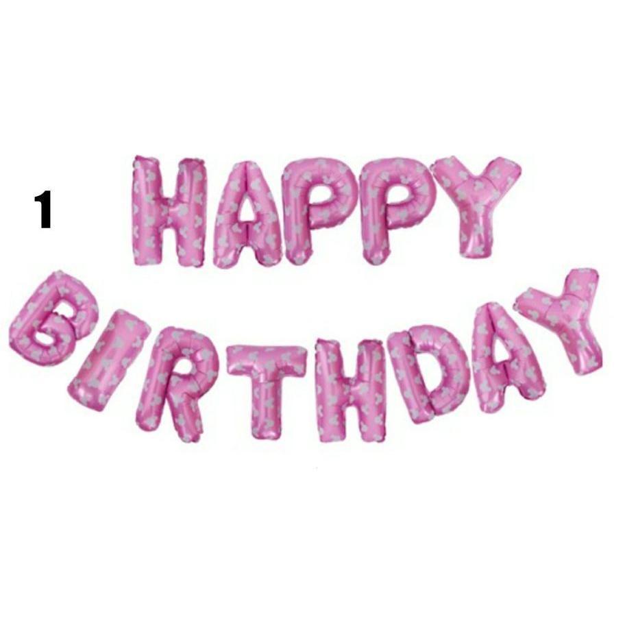 16 inch variety of color rose gold silver happy birthday letter balloon 铝膜英文字母气球 (297L) - Image 16