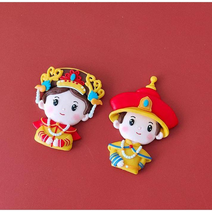 Acrylic King Queen Happy Birthday Cake Topper Gold Cartoon Girls Boys Cupcake Topper For Kids Birthday Decor (1157L)) - Image 5