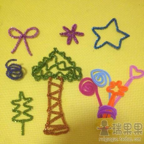 10pcs/pack DIY Twisting Bar Glitter Tops Glitter Hairy Glitter Twist Stick Christmas Decoration Accessories (273L) - Image 2