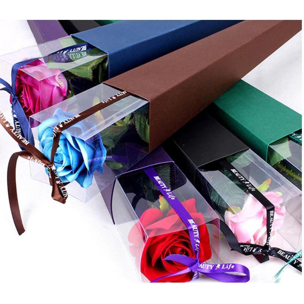 1pcs 6.5x43cm Transparency Bag Rose Single Flower Bag Bouquet Wrapping Paper Plastic Paper Bags Boxes Cases(493L)