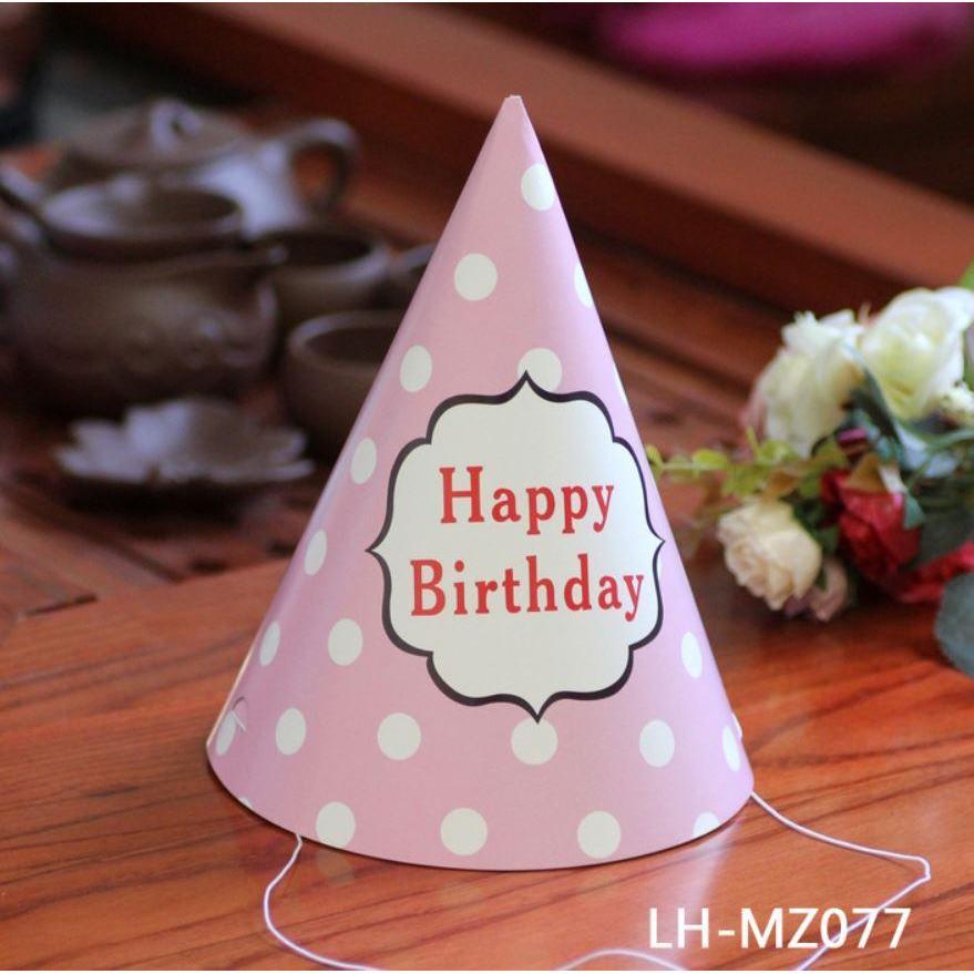 5pcs Happy Birthday Party Hats Paper Handmade Cap Shower Baby Decoration 生日帽 (574L) - Image 2