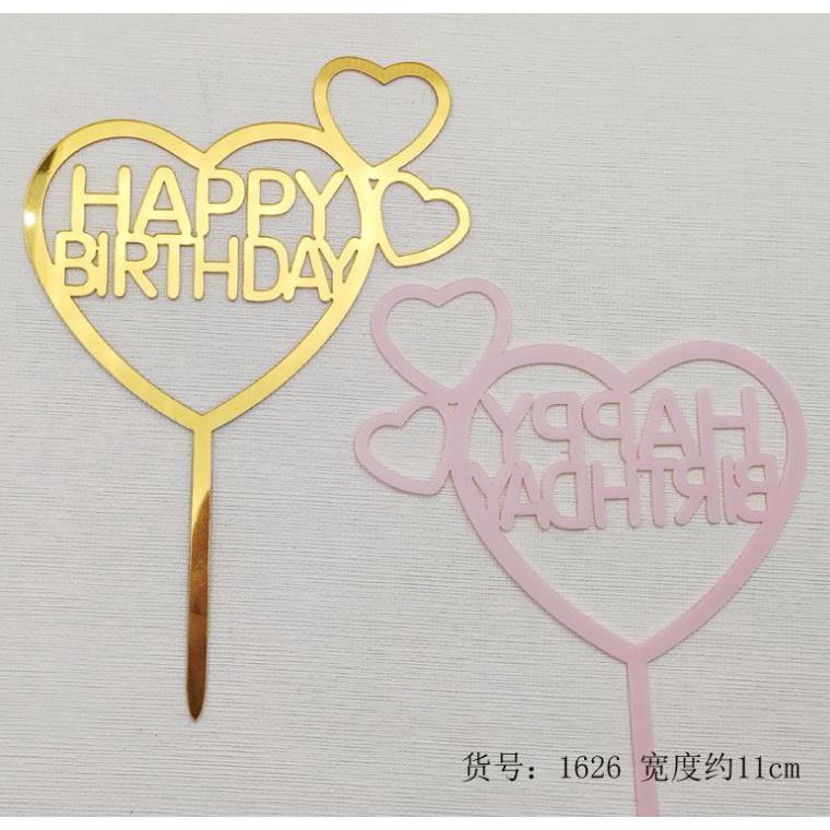 Acrylic Happy Birthday Party Supplies Cupcake Topper Birthday Party Kids Baby Happy Birthday Cake Decoration (768L) - Image 17