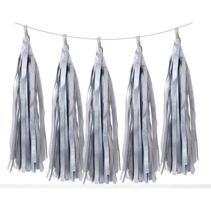 5pcs/bag 14inch Tissue Paper/Foil Tassel DIY Set Garland Ribbon Balloons Baby Shower Birthdays Party Wedding Decor(528L) - Image 10