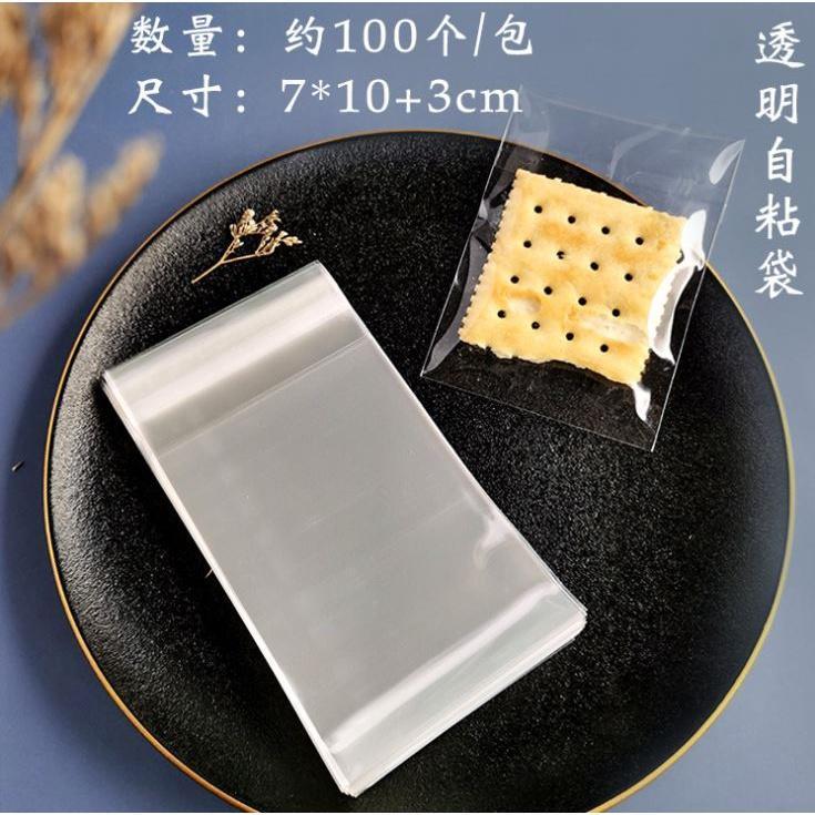 100pcs/lot 8 Size Transparent Cookie Packaging Bags Self-adhesive Plastic Biscuit Bag Wedding Candy Bags(1269L) - Image 13