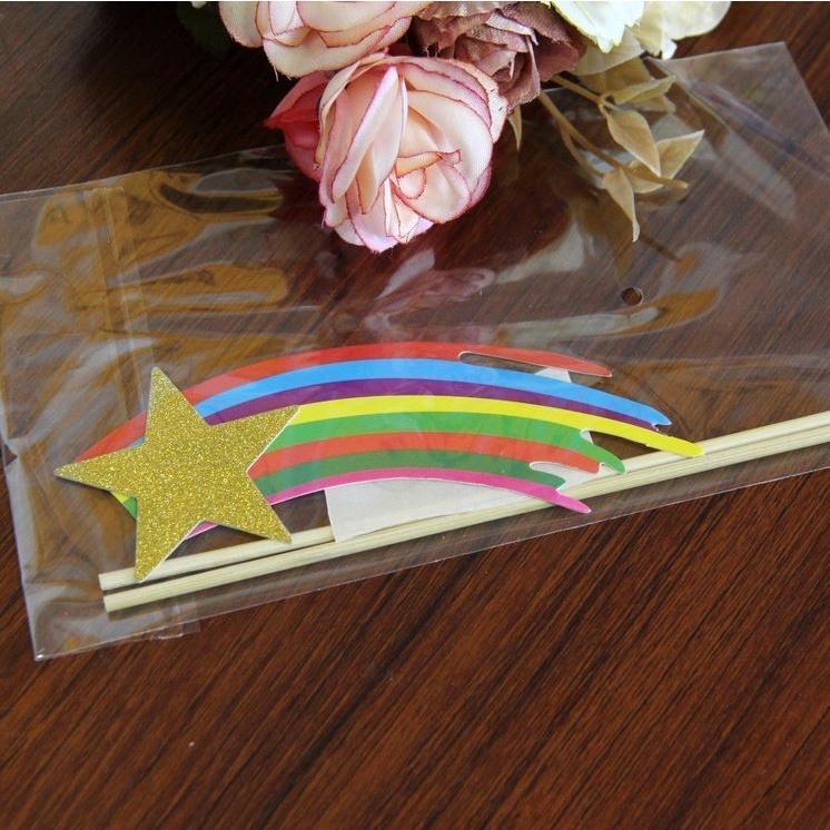 Star Rainbow Cake Decor Ice-cream Cupcake Toppers Picks Kids Birthday Party Decor (1131L) - Image 4