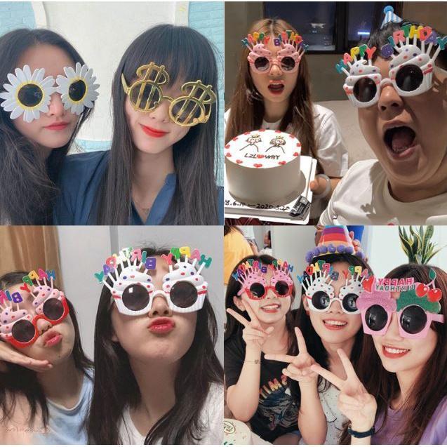 L)Funny Happy Birthday Glasses Cute Plastic Sunglasses Sun Flower Eyeglasses Adult Kids Birthday(1470L) - Image 6