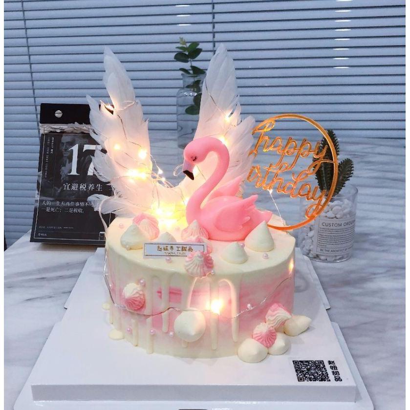 Angel Wings Happy birthday Cake Topper party supplies kids beautiful cake DIY decorating Accessories(750L) - Image 2